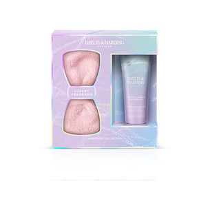 Baylis & Harding Body Set ( Jojoba, vanilla & almond oil ) - dovanų rinkinys su galvos juosta