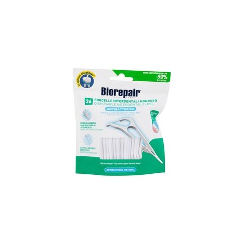 Biorepair Antibacterial Disposable Interdental Floss 36 vnt.