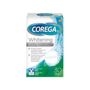 Corega Whitening 30 Dental Cleaning Tablets 30.0ks
