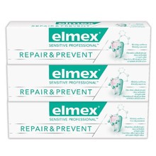 Elmex Sensitive Professional Repair & Prevent Trio Toothpaste (3 pcs) - Toothpaste for pain relief