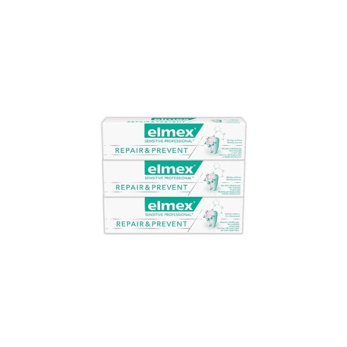 Elmex Sensitive Professional Repair & Prevent Trio Toothpaste (3 pcs) - Toothpaste for pain relief