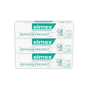 Elmex Sensitive Professional Repair & Prevent Trio Toothpaste (3 pcs) - Toothpaste for pain relief