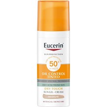 Eucerin Sun Oil Control Tinted Sun Gel-Cream SPF 50+ 50 ml Light