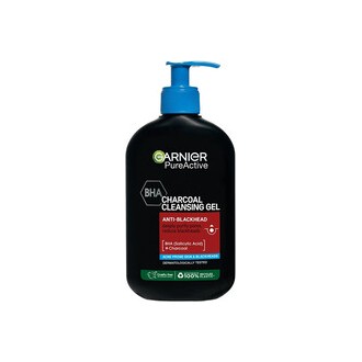 GARNIER Charcoal Cleansing Gel - Prausimosi gelis nuo juodų inkštirų, 250 ml