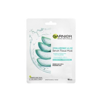 GARNIER Hyaluronic Aloe Serum Tissue Mask - Textile face mask with aloe vera 28 g
