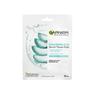 GARNIER Hyaluronic Aloe Serum Tissue Mask - Textile face mask with aloe vera 28 g