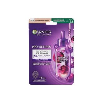 GARNIER Skin Naturals Pro-Retinol Smoothing Serum Mask - lyginamoji veido kaukė, 22 g