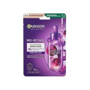 GARNIER Skin Naturals Pro-Retinol Smoothing Serum Mask - lyginamoji veido kaukė, 22 g