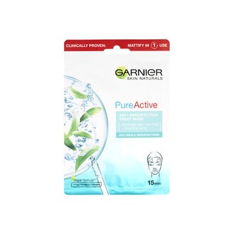 GARNIER Skin Naturals Pure Active - Moisturizing textile mask against imperfections enriched with