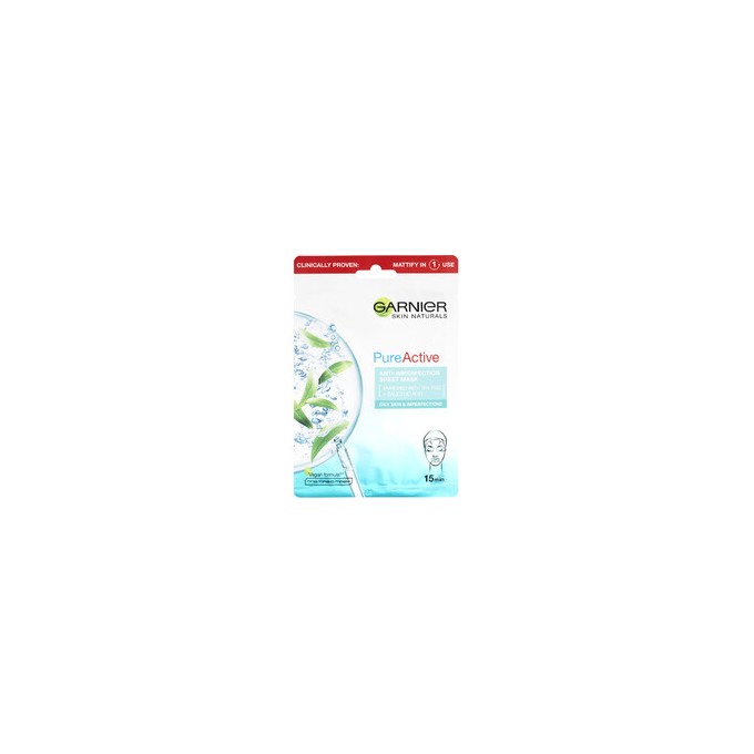 GARNIER Skin Naturals Pure Active - Moisturizing textile mask against imperfections enriched with