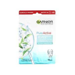 GARNIER Skin Naturals Pure Active - Moisturizing textile mask against imperfections enriched with