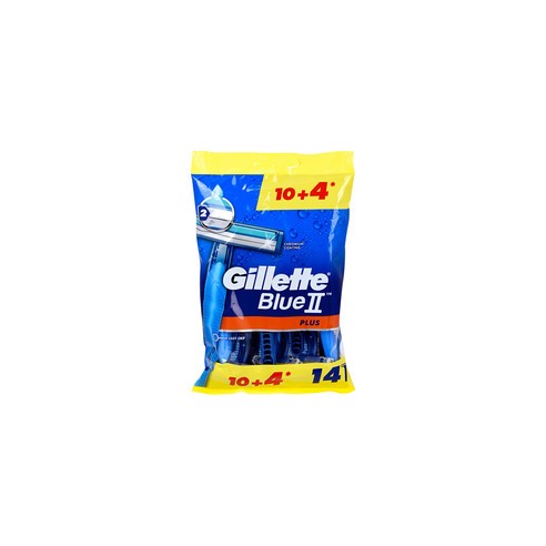 Gillette Blue2 Plus ( 10 + 4 pcs ) - Men's disposable razors