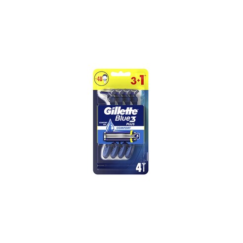 Gillette Blue3 Plus Comfort 3+1 ks - Jednorázová holítka