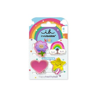 Invisibobble Clipstar Happy World - plaukų sagtukai, 4 vnt.