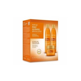 Kativa Post Brazilian Straightening Kit - rinkinys po plaukų tiesinimo keratinu, 600 ml