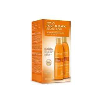 Kativa Post Brazilian Straightening Shampoo + Conditioner - rinkinys po plaukų tiesinimo keratinu