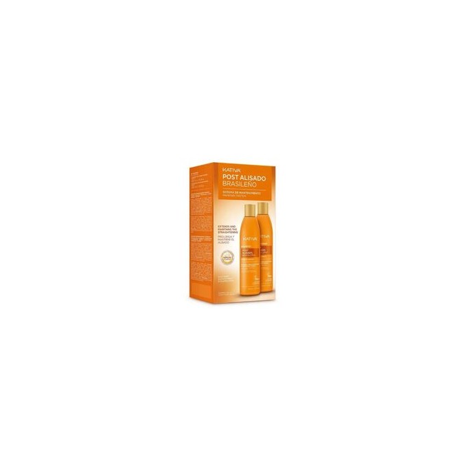 Kativa Post Brazilian Straightening Shampoo + Conditioner - rinkinys po plaukų tiesinimo keratinu