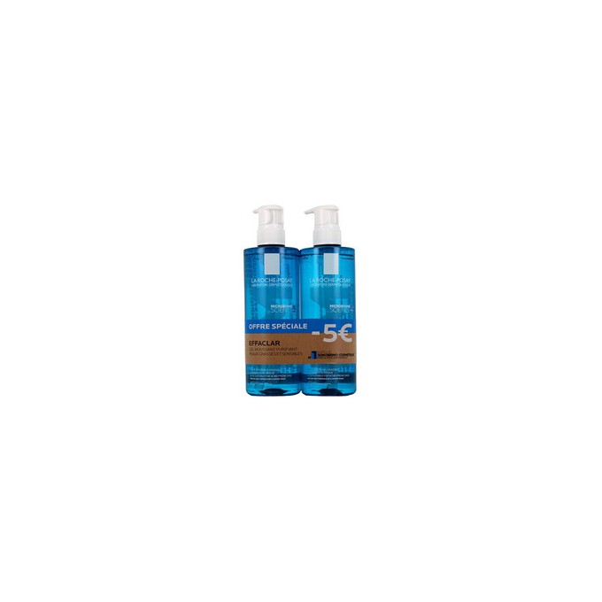 La Roche-Posay Effaclar Purifying Foaming Gel Duo Set - valomųjų putojančių gelių rinkinys, 2 x 400
