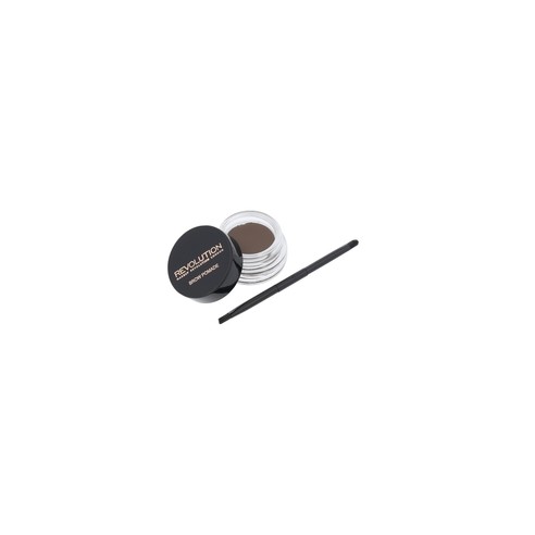 Makeup Revolution Brow Pomade With Double Ended Brush Dark Brown