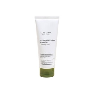 MARY & MAY Houttuynia Cordata + Tea Tree Cleansing Foam - valomos putos probleminei odai, 150 ml