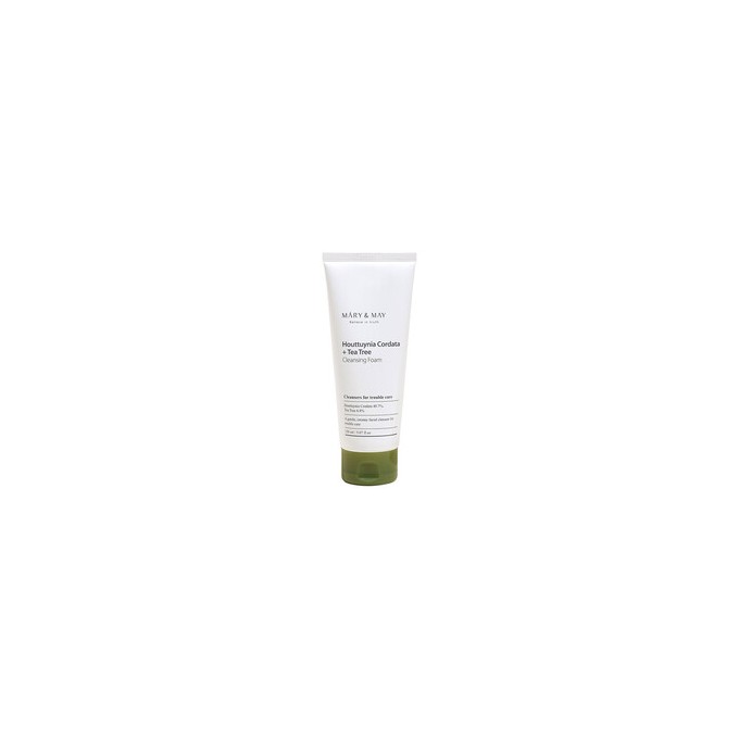 MARY & MAY Houttuynia Cordata + Tea Tree Cleansing Foam - valomos putos probleminei odai, 150 ml