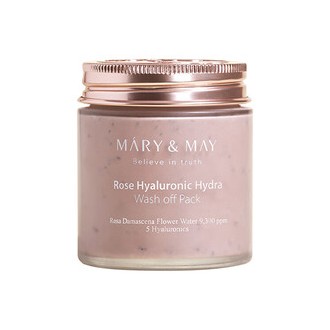 MARY & MAY Rose Hyaluronic Hydra Wash Off Pack - Hydrating facial mask 125 g