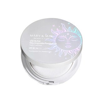 MARY & MAY Vegan Niacinamide Panthenol Sun Cushion SPF 50+ - Apsauga nuo saulės, 25 g