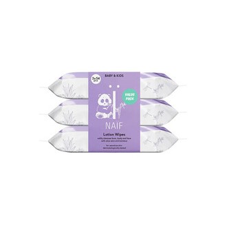 Naif Baby & Kids Aloe Vera Lotion Wipes) - drėgnos servetėlės 3 x 54 vnt.
