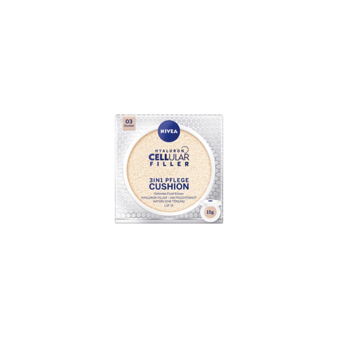 Nivea Hyaluron CELLular Filler 3in1 Care Cushion Makeup SPF15 - Slightly covering makeup in sponge