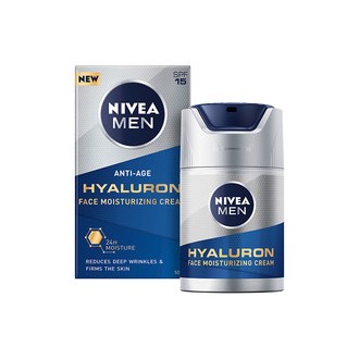 Nivea Men Hyaluron Face Moisturizing Cream SPF 15 - Moisturizing anti-wrinkle cream 50 ml