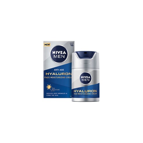 Nivea Men Hyaluron Face Moisturizing Cream SPF 15 - Moisturizing anti-wrinkle cream 50 ml