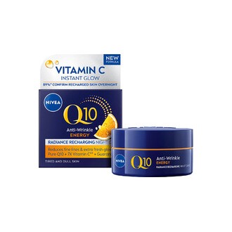 Nivea Q10 Energy Cream - naktinis kremas nuo raukšlių, 50 ml