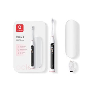 Oclean X Lite Grey set - pilkai rožinis sonic dantų šepetėlis