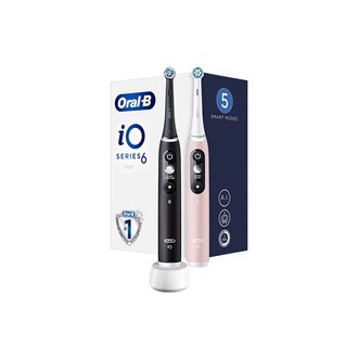 Oral B iO6 Series Duo Pack Black/Pink Sand Extra Handle Toothbrush ( 2 pcs ) - Electric toothbrush