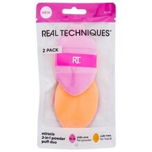 Real Techniques Miracle 2-In-1 Powder Puff Duo - aplikatorius 2 vnt.