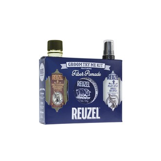 Reuzel Fiber Pomade Groom Try Me Kit - Dovanų rinkinys of hair care for men