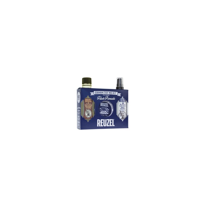Reuzel Fiber Pomade Groom Try Me Kit - Dovanų rinkinys of hair care for men