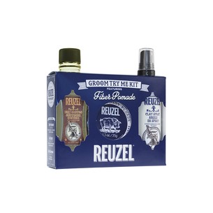 Reuzel Fiber Pomade Groom Try Me Kit - Dovanų rinkinys of hair care for men