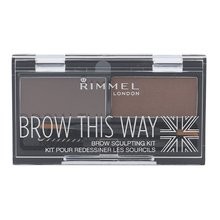 Rimmel Brow This Way Scuplting Kit - Set for perfect eyebrows 2 g 002 Medium Brown