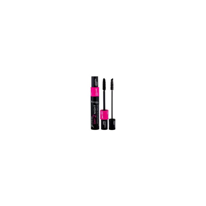 Rimmel Day 2 Night Mascara - Double mascara for extension and volume of lashes 9 ml 001 Black
