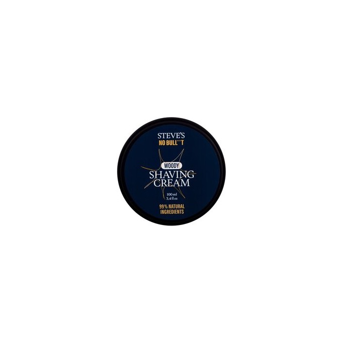 Steves No Bull***T Woody Shaving Cream - Změkčující holicí krém 100 ml