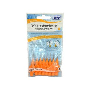 TePe Interdental Brush Normal (0.45 mm orange 8 pcs) - interdental toothbrushes