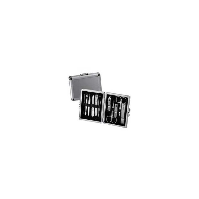 Three-seven Manicure set Silver case - 11 tools