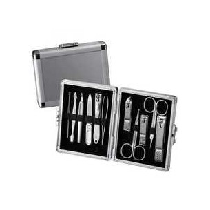 Three-seven Manicure set Silver case - 11 tools