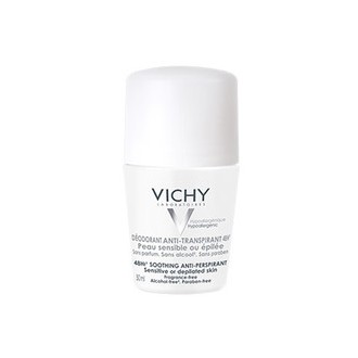 Vichy Antiperspirant dezodorantas-48h roll-on for sensitive or depilated skin (Soothing