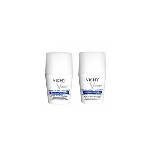 Vichy dezodorantas 24h (2 vnt.) - Ball dezodorantas for sensitive skin 50 ml