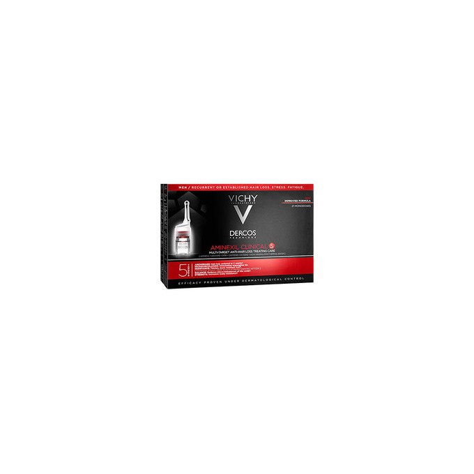 Vichy Dercos Aminexil Clinical 5 - Multi-purpose anti-hair loss treatment for men 21 vnt.