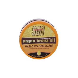 Vivaco Sun Argan Bronze Oil - After-sun butter with brightening gold glitter 200 ml