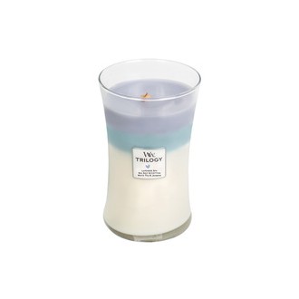 WoodWick Calming Retreat Trilogy Vase (Peaceful Refuge) - Scented Candle 275 g