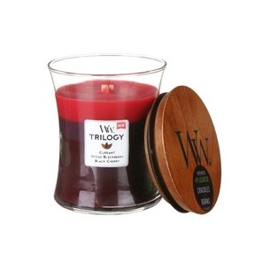 WoodWick Sun Ripened Berries Trilogy Vase (berry ripening in the sun) - Scented candle 275 g